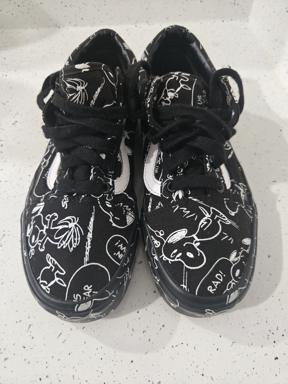 Vans x Peanuts by Schultz Snoopy Black White sneakers (m size 6 W Size 7.5)